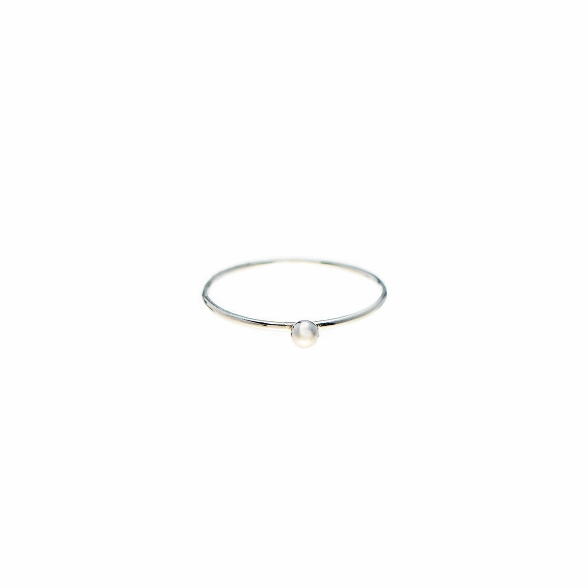 Bague délicate argent sterling .925 avec bille argent Elizabeth 3