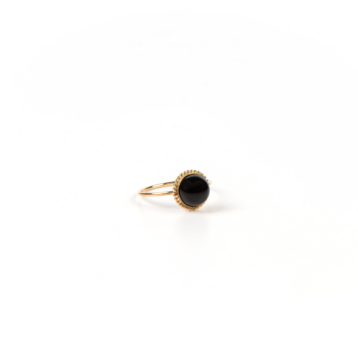 Bague or rempli pierre onyx noir Cléopâtre 5 image 2