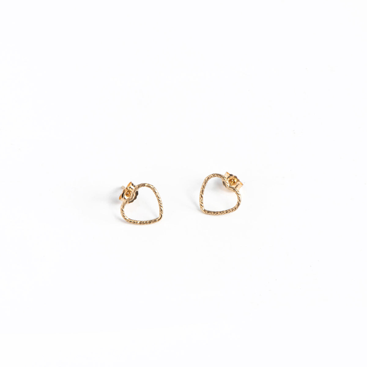 Boucles d'oreilles directement sur l'oreille coeur sparkle en or rempli 14K Elsa 7 -3