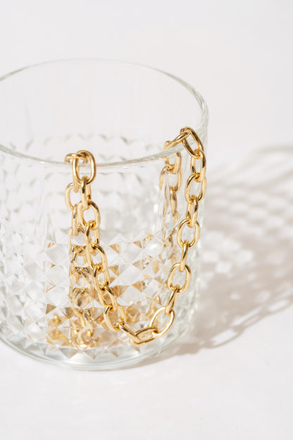 Collier  court plaqué or 14K grandes mailles ovales Daphnée 1-2-lifestyle