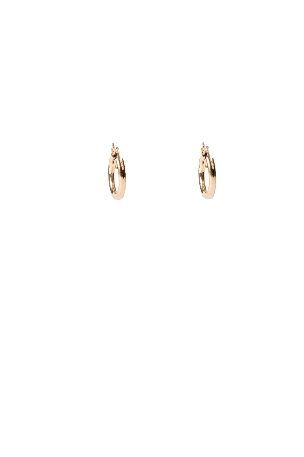Boucles d'oreilles anneaux fermés 15 mm en or rempli 14K - Daphnée 2