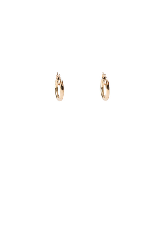 Boucles d'oreilles anneaux fermés 15 mm en or rempli 14K - Daphnée 2