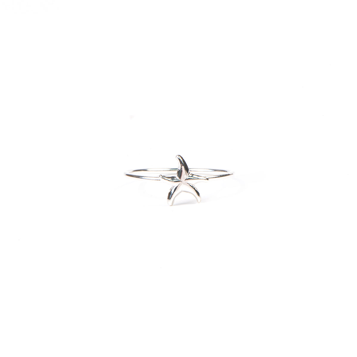 Bague délicate argentsterling .925 design étoile de mer - Alma 4-1