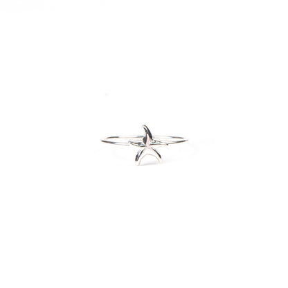 Bague délicate argentsterling .925 design étoile de mer - Alma 4-1