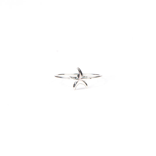 Bague délicate argentsterling .925 design étoile de mer - Alma 4-1