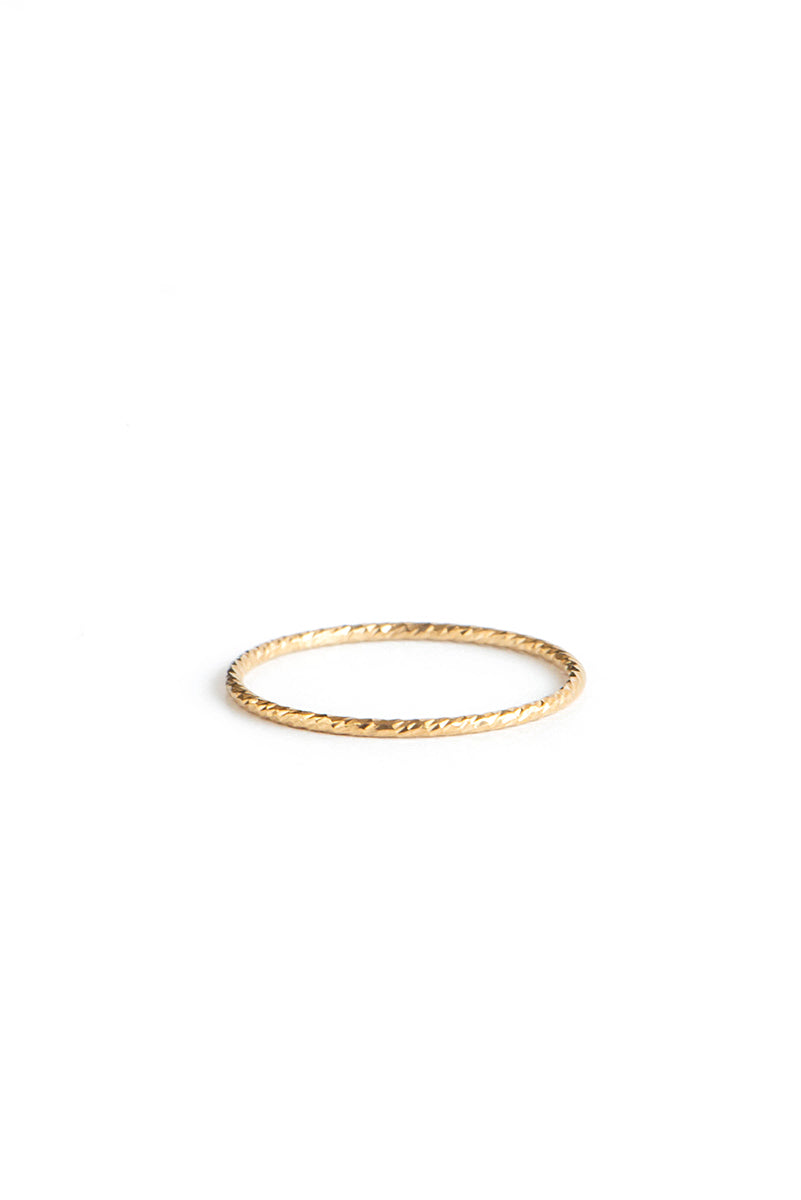 Bague fine en or rempli 14K effet brillant Grace 2 