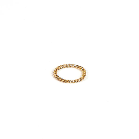 Bague chaîne mailles souples en or rempli 14K Keira 2 - Kara Bijoux -1