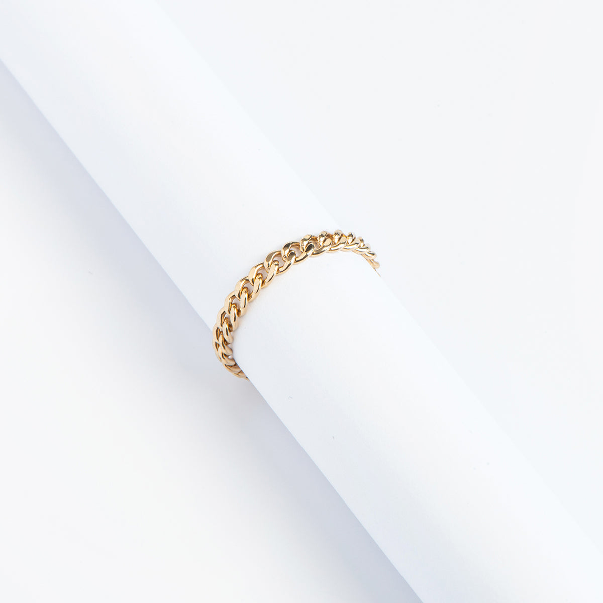 Bague chaîne mailles souples en or rempli 14K Keira 2 - Kara Bijoux -3