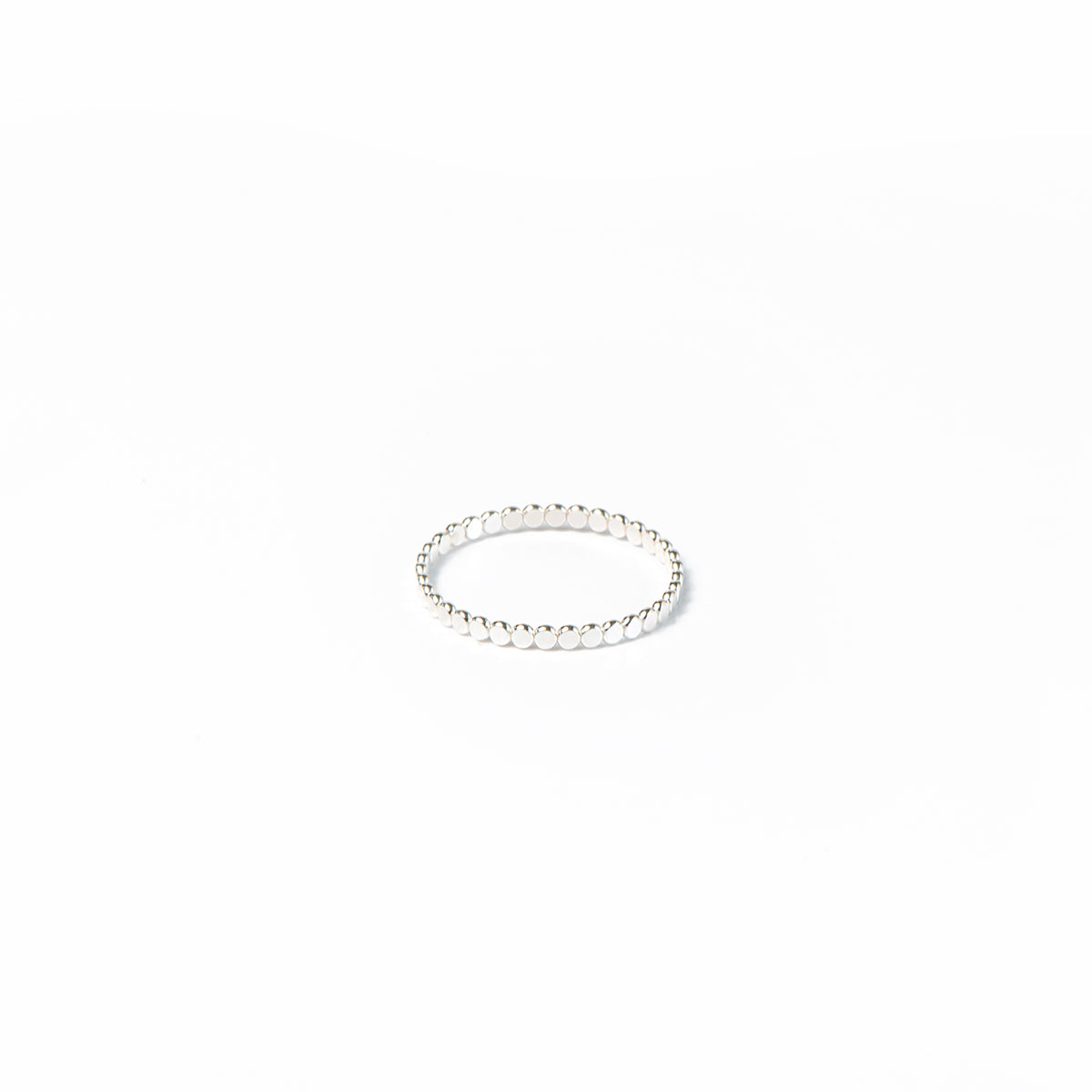 Bague fine argent sterling .925 petites billes aplaties Keira 4 - Kara Bijoux