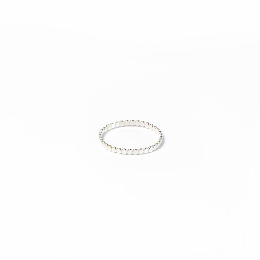 Bague fine argent sterling .925 petites billes aplaties Keira 4 - Kara Bijoux