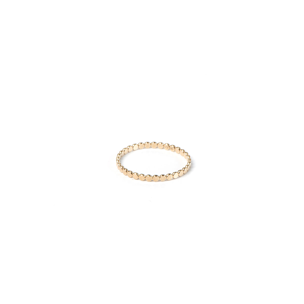 Bague fine en or rempli 14K petites billes aplaties Keira 5 - Kara Bijoux et Style