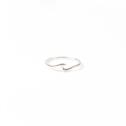 Bague délicate argent sterling .925 petite vague - Ollie 10-1