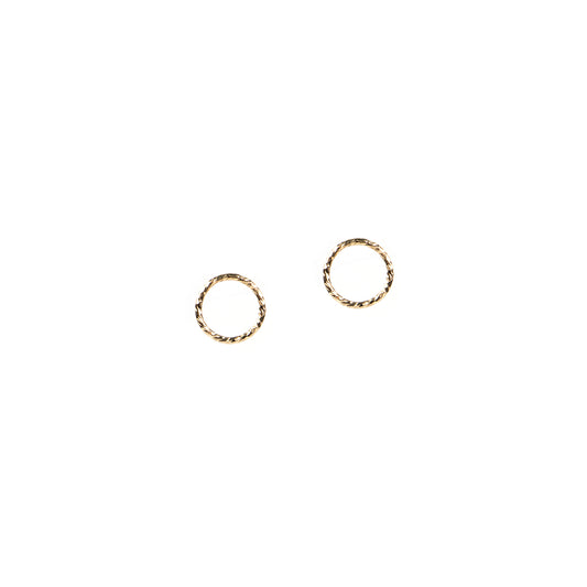 Boucles d'oreilles directement sur l'oreille petit cercle sparkle 10 mm en or rempli-1
