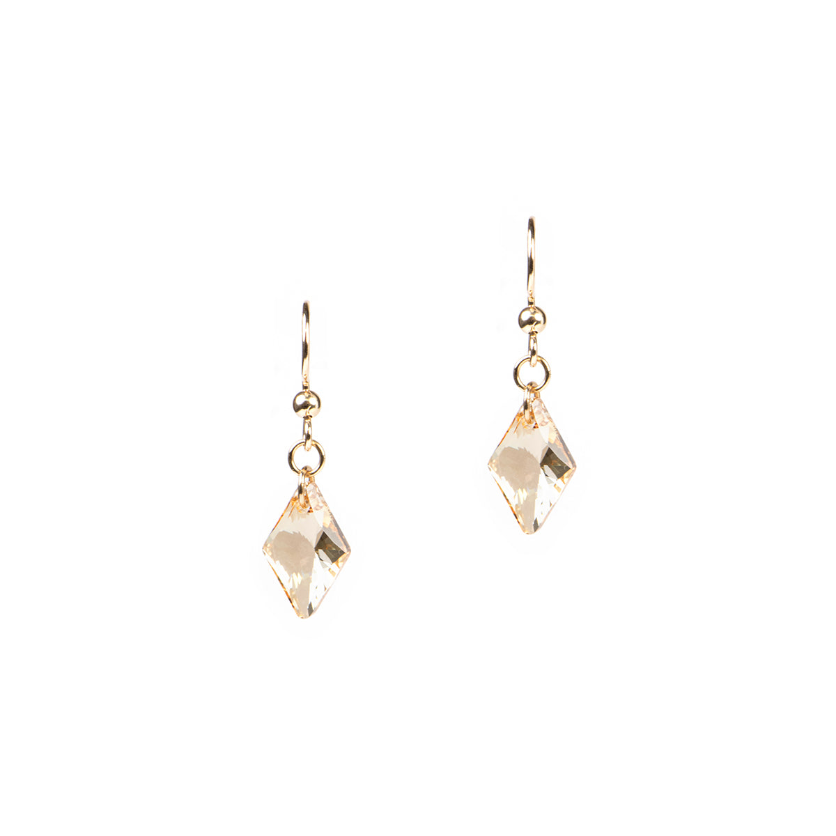 Boucles d'oreilles en or rempli 14K avec cristaux Swarovski Margot 1 - 2
