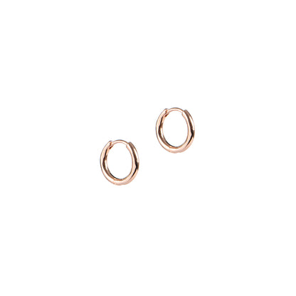 Boucles d'oreilles mini anneaux lisses placage or rose Keira 7 - Les essentiels-1