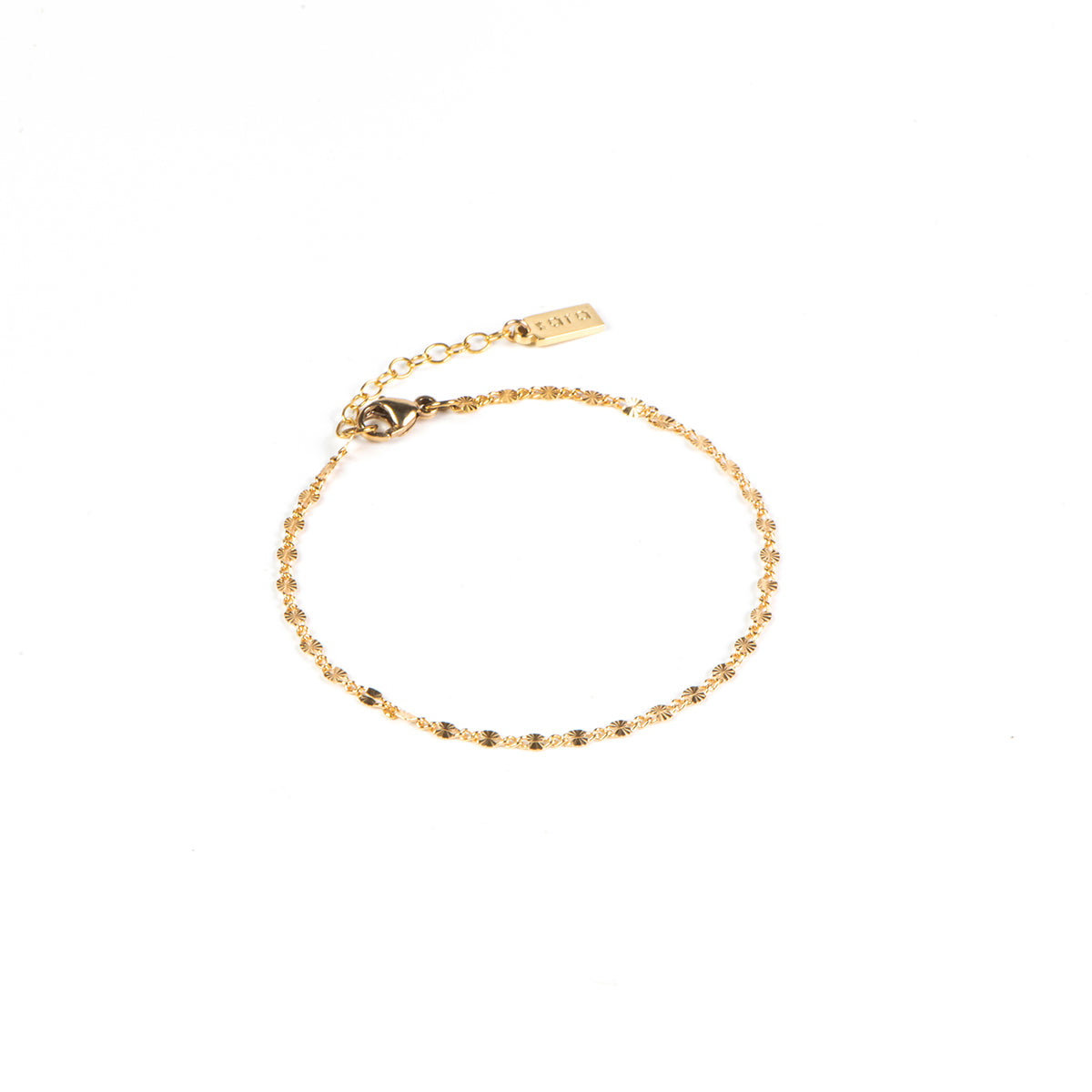 Bracelet chaîne délicate en or rempli 14K pattern L&S style classique urbain - Alice 6