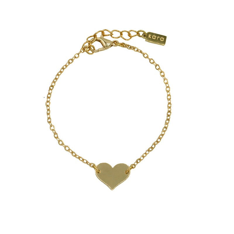 Bracelet délicat placage or avec coeur - Amour 11