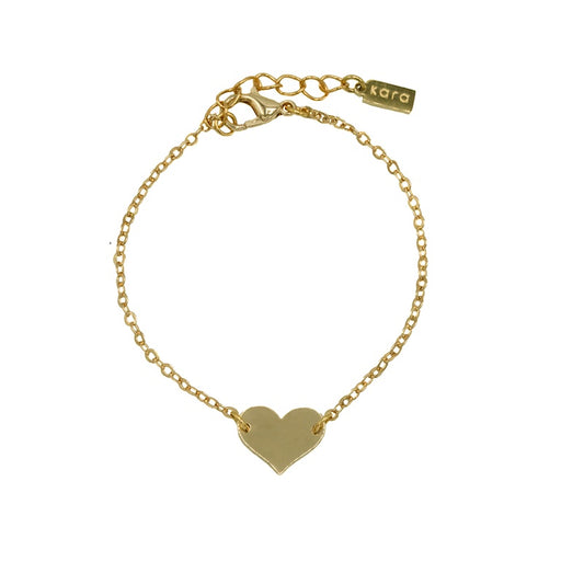 Bracelet délicat placage or avec coeur - Amour 11