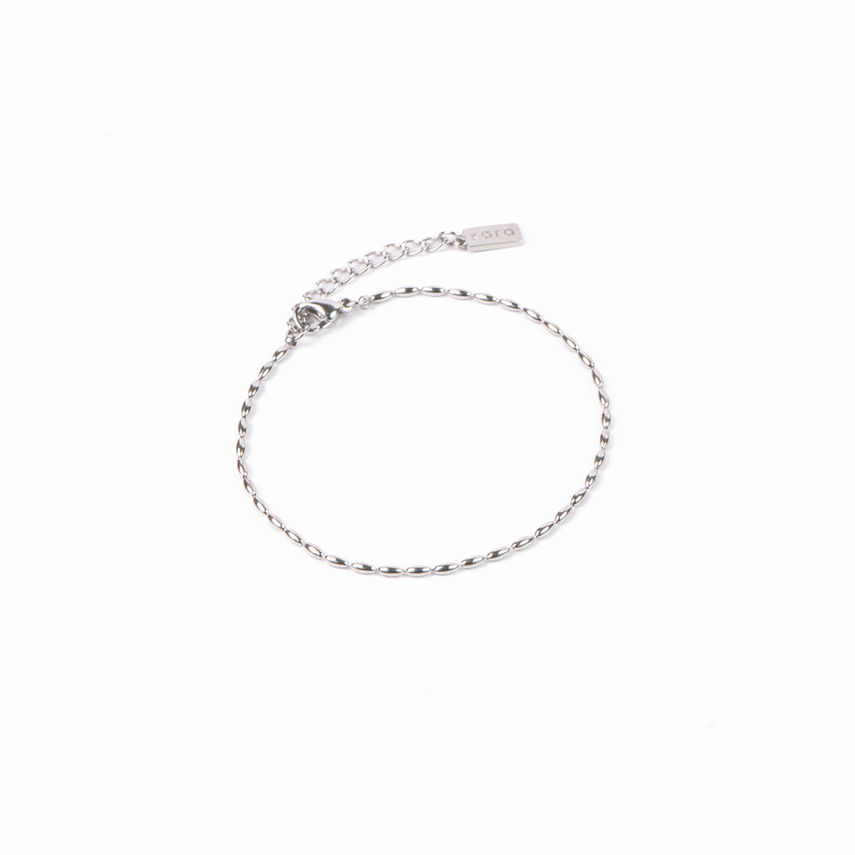 Bracelet délicat acier inoxydable chaîne grains de riz style urbain - Sabrina 3