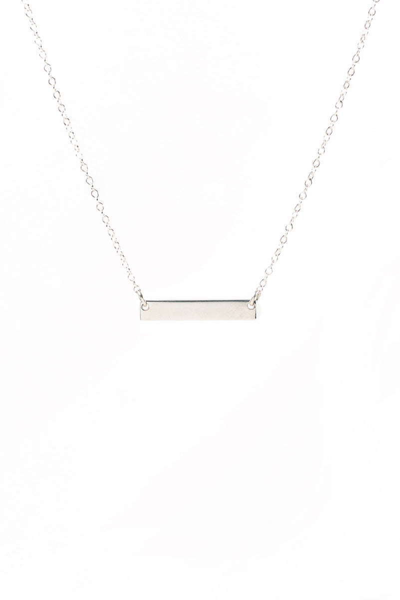 Collier court délicat en argent sterling .925 avec connecteur rectangle personnalisable - Grace 3-2