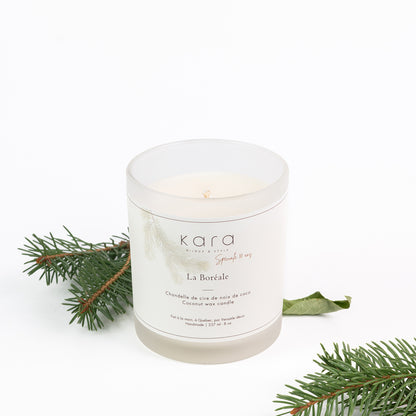 Chandelle de cire de noix de coco avec mèche de coton - La Boréale spéciale 10 ans-lifetsyle-1