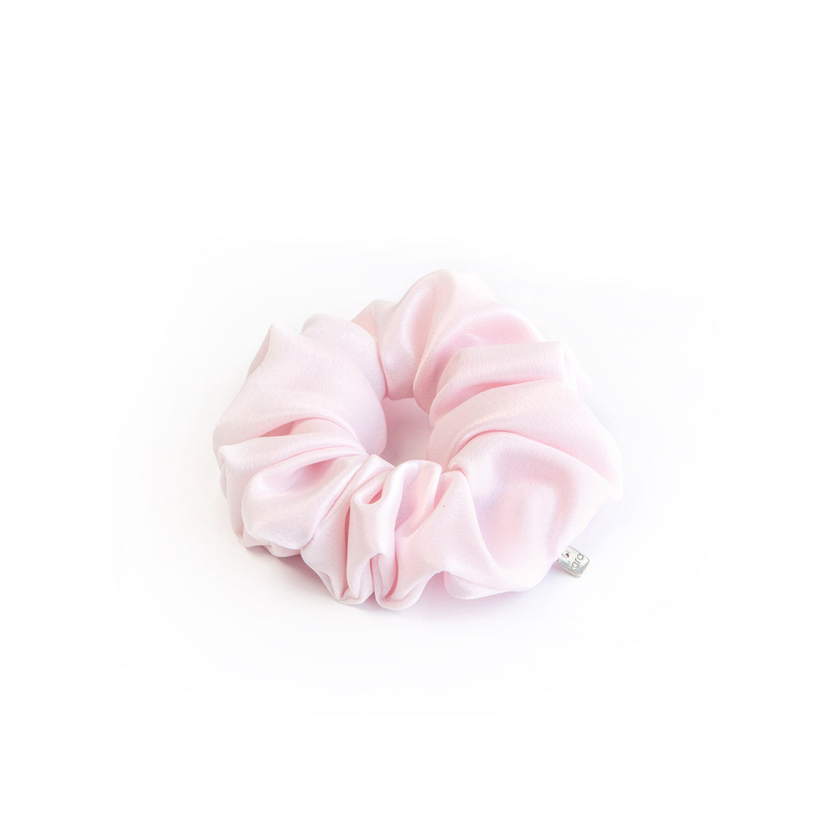 Accessoire à cheveux chouchou fluffy satiné rose poudré - moyen - Magie 14