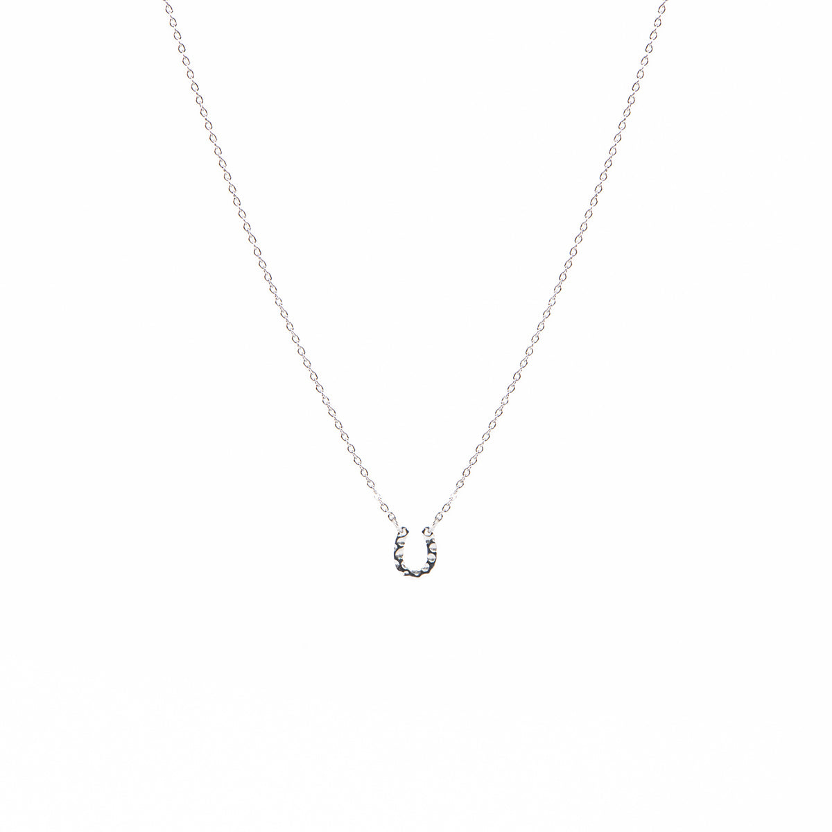 Collier court délicat acier inoxydable fer à cheval - Alice 1 argent-1