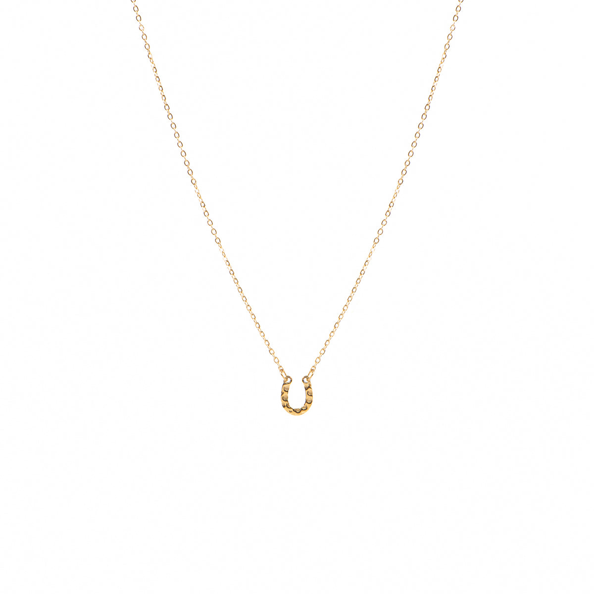 Collier court délicat acier inoxydable or fer à cheval - Alice 1 or-1