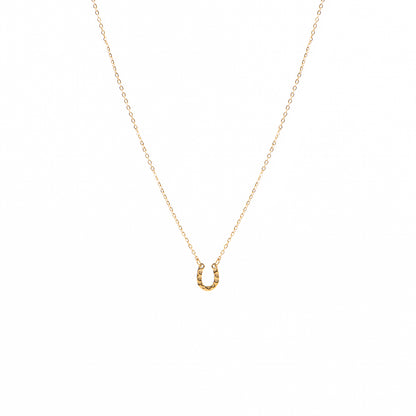 Collier court délicat acier inoxydable or fer à cheval - Alice 1 or-1