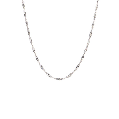 Collier court chaîne torsadée acier inoxydable - Alice 3 argent -1