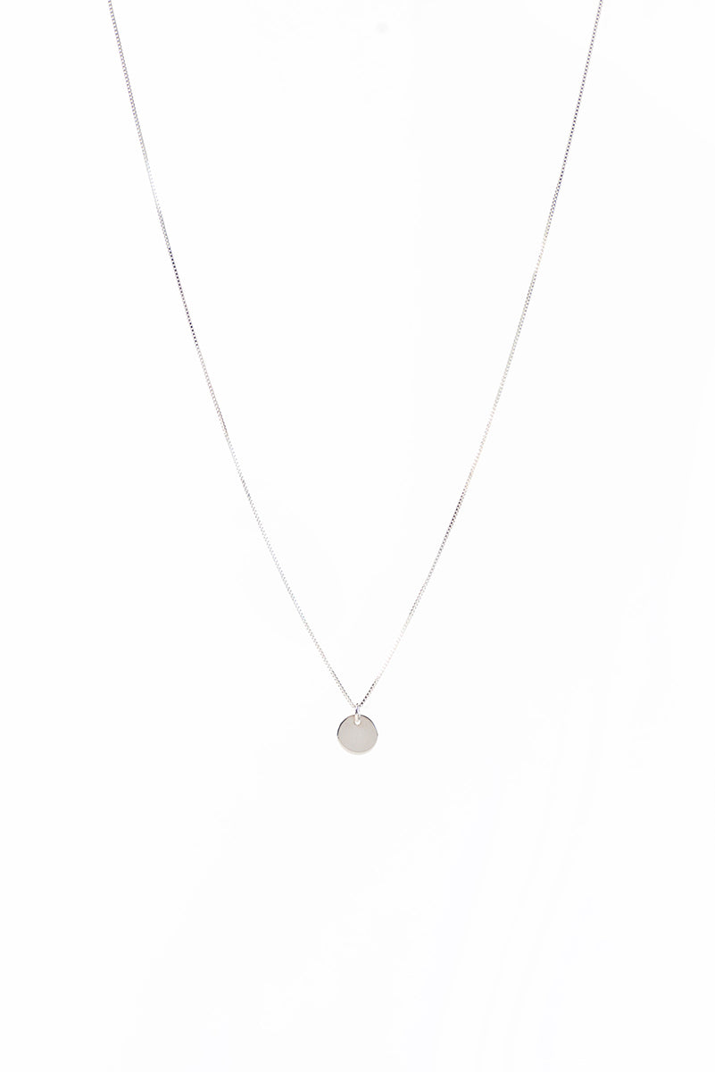 Collier délicat en argent sterling .925 avec médaillon rond personnalisable Grace 2-1