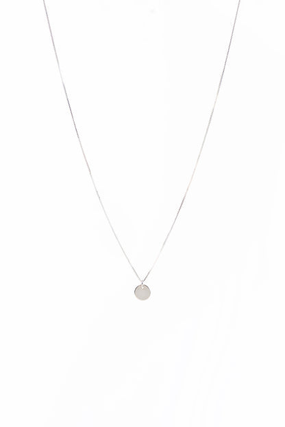 Collier délicat en argent sterling .925 avec médaillon rond personnalisable Grace 2-1