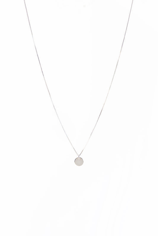 Collier délicat en argent sterling .925 avec médaillon rond personnalisable Grace 2-1