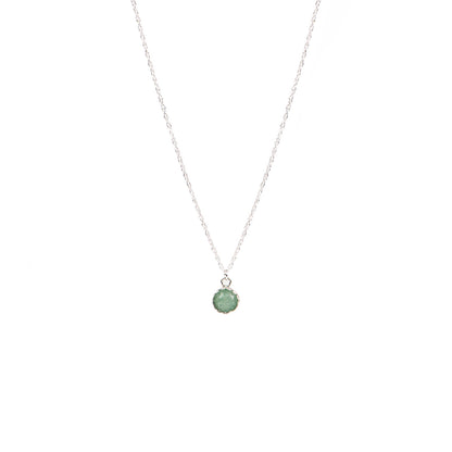 Collier délicat argent sterling .925 avec pierre aventutine verte - Juliana 7 argent-1