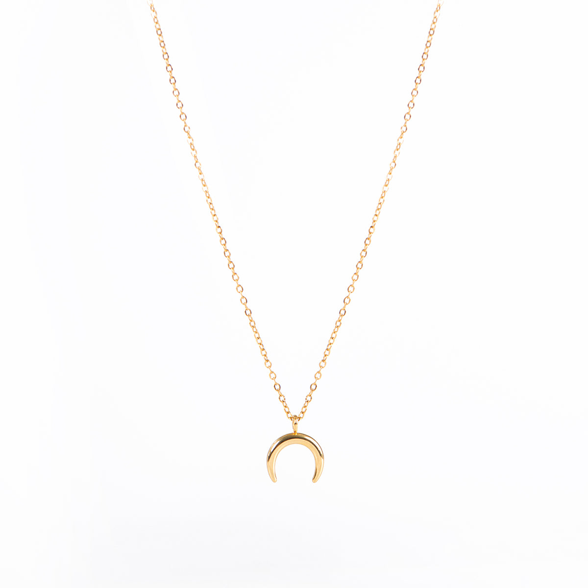 Collier délicat en acier inoxydable or avec croissant de lune Keira 4 - Kara Bijoux-1