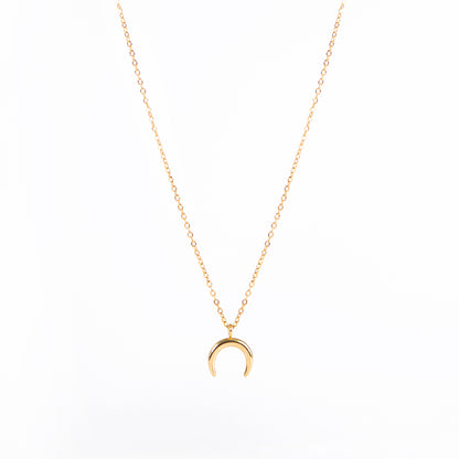 Collier délicat en acier inoxydable or avec croissant de lune Keira 4 - Kara Bijoux-1