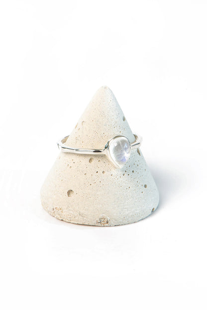 Bague argent sterling .925 avec cristal moonlight - Millie 4-3