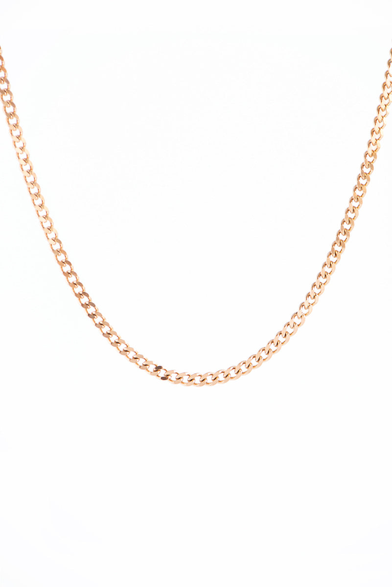 Collier court acier inoxydable placage or rose - Marilee 4-2