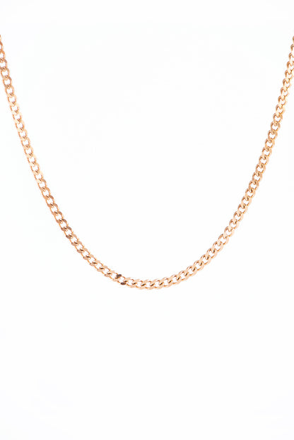 Collier court acier inoxydable placage or rose - Marilee 4-2