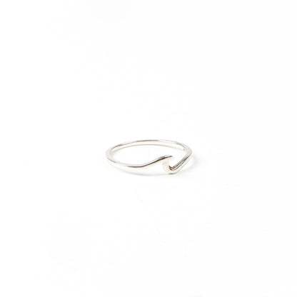 Bague délicate argent sterling .925 petite vague - Ollie 10-2