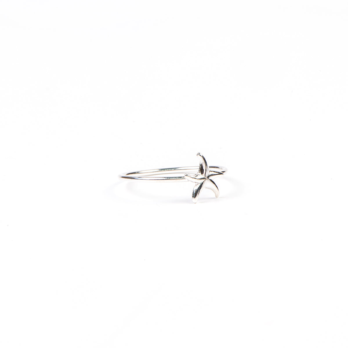 Bague délicate argentsterling .925 design étoile de mer - Alma 4-2