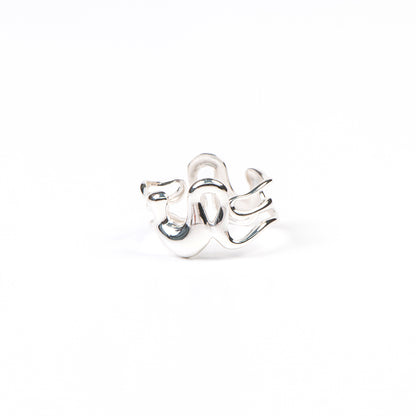 Bague jonc large vagué avec ouvertures en argent sterling .925  Juliana 3-4