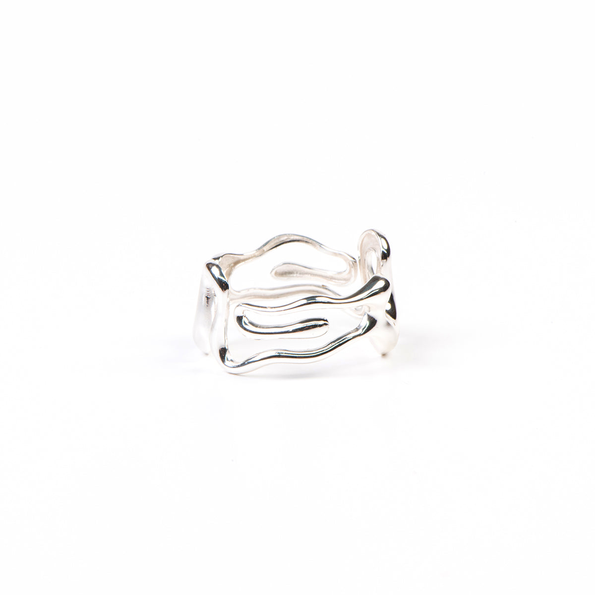 Bague jonc large vagué avec ouvertures en argent sterling .925  Juliana 3-3