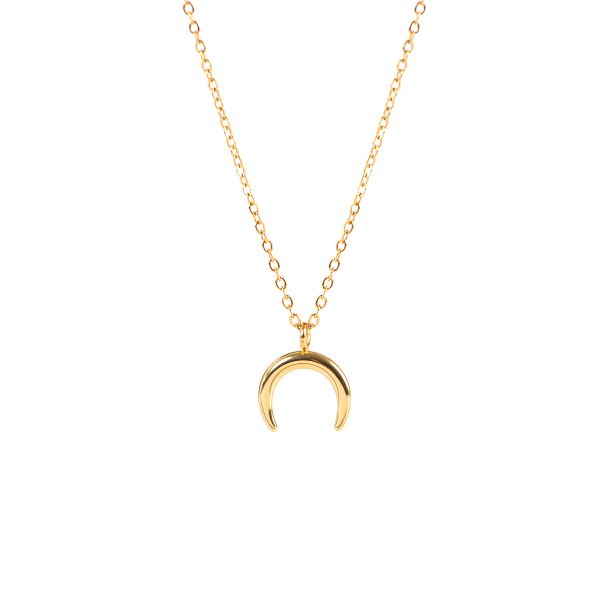 Collier délicat en acier inoxydable or avec croissant de lune Keira 4 - Kara Bijoux-2