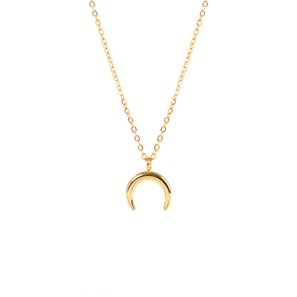 Collier délicat en acier inoxydable or avec croissant de lune Keira 4 - Kara Bijoux-2