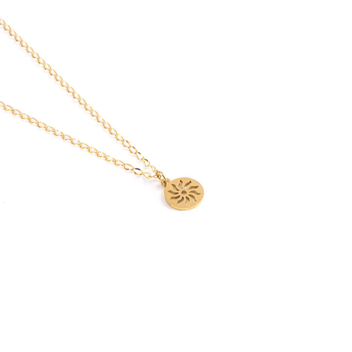 Collier en acier inoxydable or pendentif soleil Ivy 2 or - Kara Bijoux-3