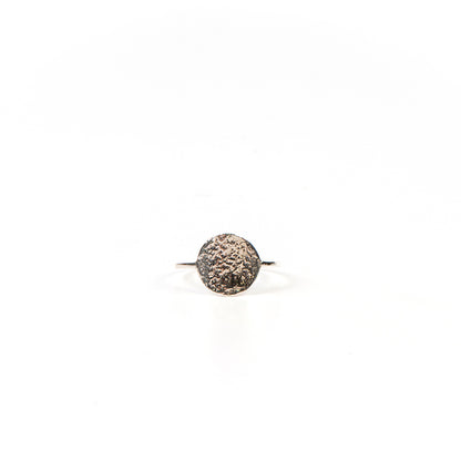 Bague fine argent sterling .925 design rond martelé - Ollie 3 argent-2
