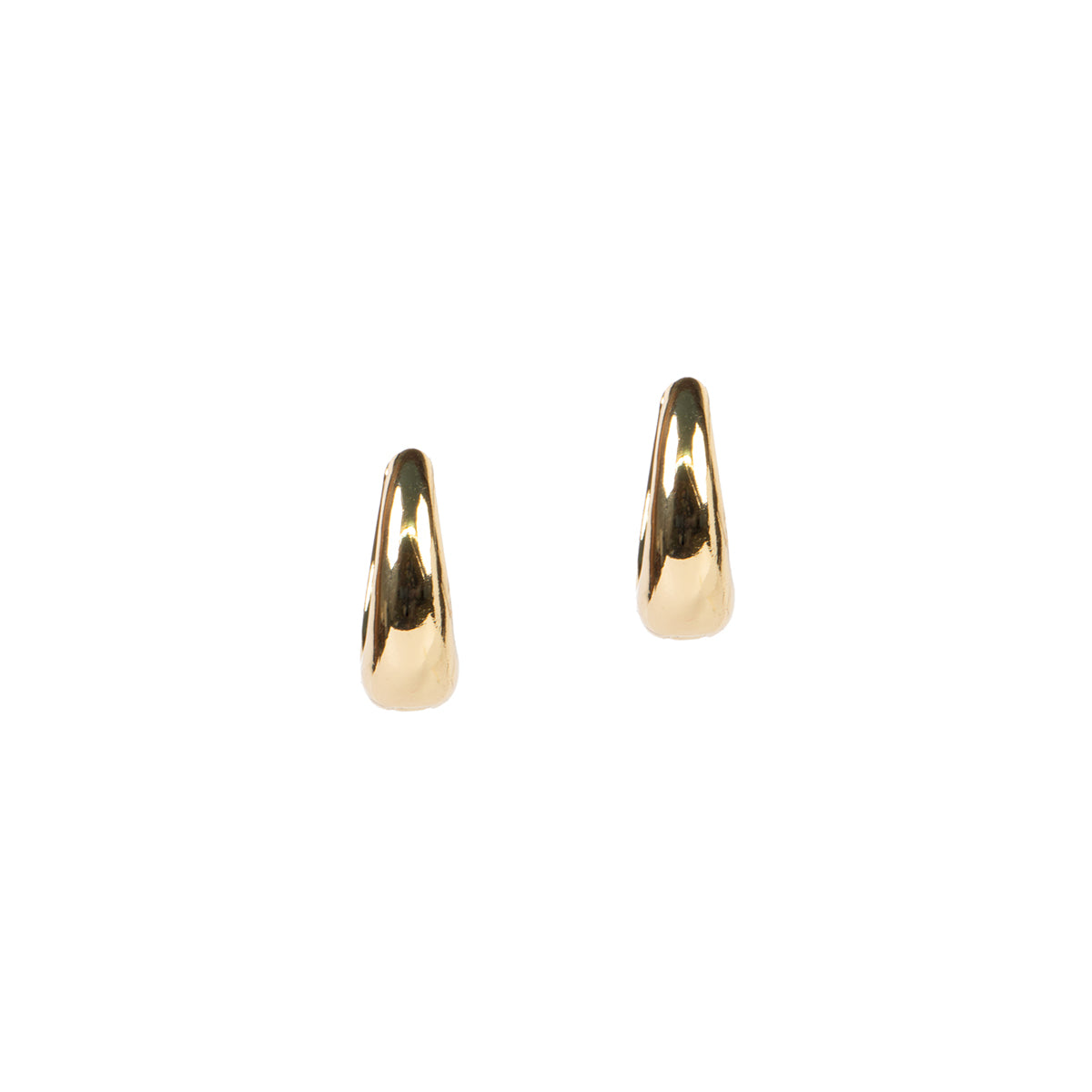 Boucles d'oreilles anneaux lisses élargis placage or 14K Keira 20 - Les essentiels-2