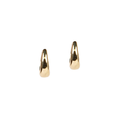 Boucles d'oreilles anneaux lisses élargis placage or 14K Keira 20 - Les essentiels-2