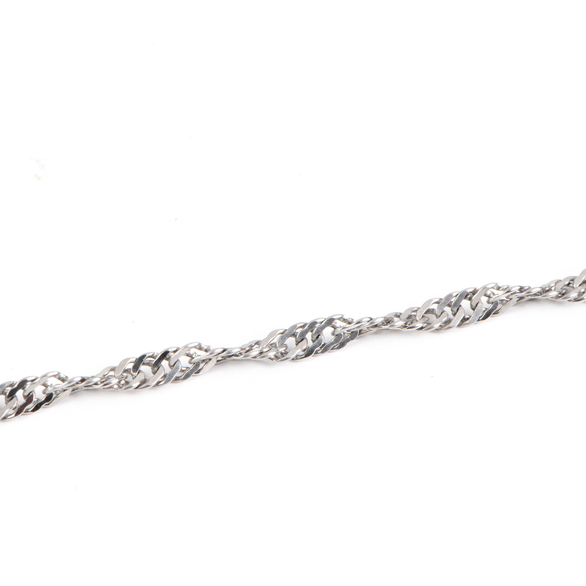 Bracelet chaîne torsadée Singapour en acier inoxydable - Alice 3 argent-3